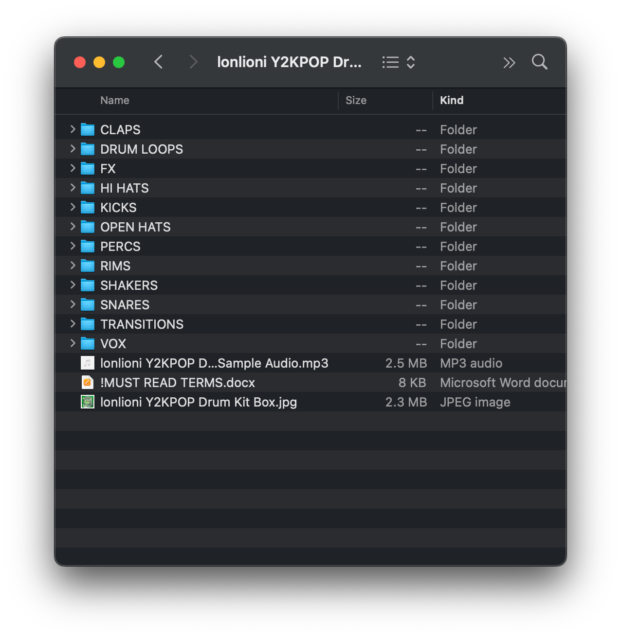 lonlioni Y2KPOP Drum Kit